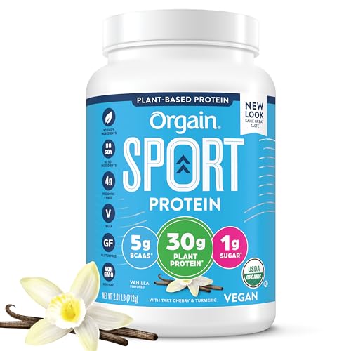 Orgain Organic Sport Vegan Protein Powder, Vanilla - 30g Plant Based Protein, For Pre-Work - Maple Wellness Supplements