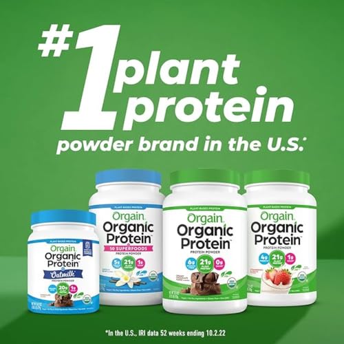 Orgain Organic Unflavored Vegan Protein Powder, Natural Unsweetened - 21g Plant Based - Maple Wellness Supplements