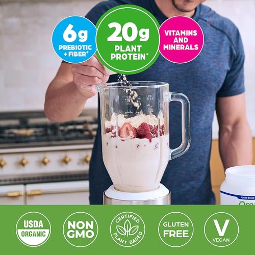 Orgain Organic Vegan Meal Replacement Protein Powder, Vanilla Bean - 20g Plant Based - Maple Wellness Supplements