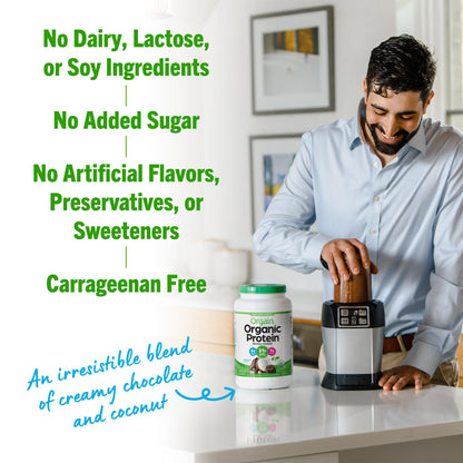 Orgain Organic Vegan Protein Powder, Chocolate Coconut - 21g of Plant Based Protein - Maple Wellness Supplements
