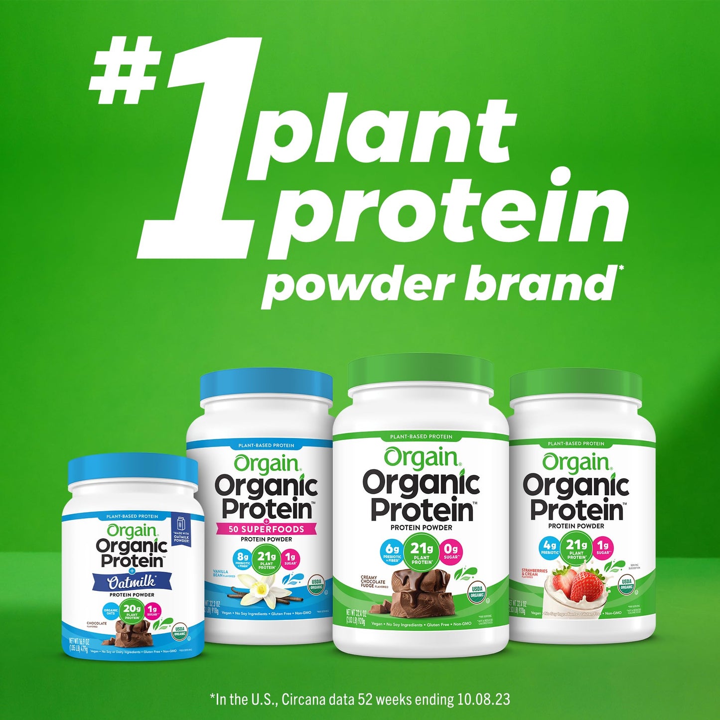 Orgain Organic Vegan Protein Powder, Fruity Cereal - 21g Plant Based Protein, Gluten Free - Maple Wellness Supplements