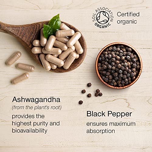 Organic Ashwagandha High Strength - 1000mg Ashwagandha Capsules - Pure Ashwagand - Maple Wellness Supplements