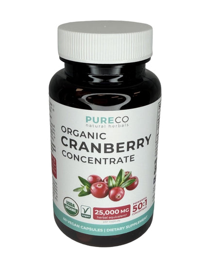 Organic Cranberry Pills - Vegan Supplement for Urinary Tract Health & Kidney Cleanse - Cranberry Pills for Women 500mg 50:1 Cranberry Concentrate Per Serving - Maple Wellness Supplements