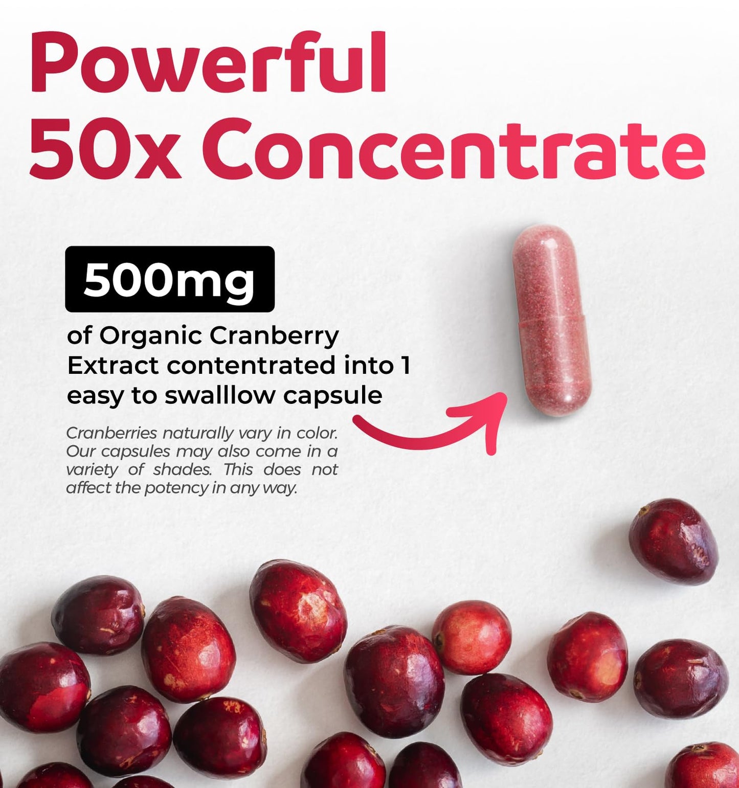 Organic Cranberry Pills - Vegan Supplement for Urinary Tract Health & Kidney Cleanse - Cranberry Pills for Women 500mg 50:1 Cranberry Concentrate Per Serving - Maple Wellness Supplements