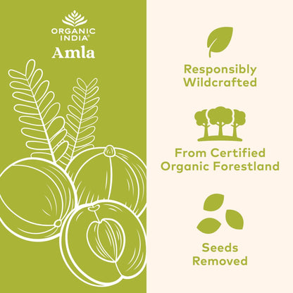 ORGANIC INDIA Amalaki Herbal Vitamin Supplement - Immune Support, Vitamin C, Vegan, Gluten-Free, Kosher, Ayurvedic, Antioxidant - Maple Wellness Supplements