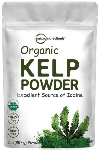 Organic Kelp Powder Supplement, 2lbs | Sustainably US Grown, Raw Ascophyllum Nodosum - Maple Wellness Supplements
