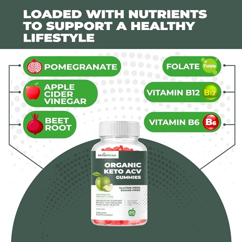 Organic Keto ACV Gummies Advanced Weight Loss - Gluten & Sugar Free Belly Fat Burner - Maple Wellness Supplements