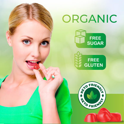 Organic Keto ACV Gummies for Advanced Weight Loss Fat Burn - Sugar Gluten Free Apple - Maple Wellness Supplements