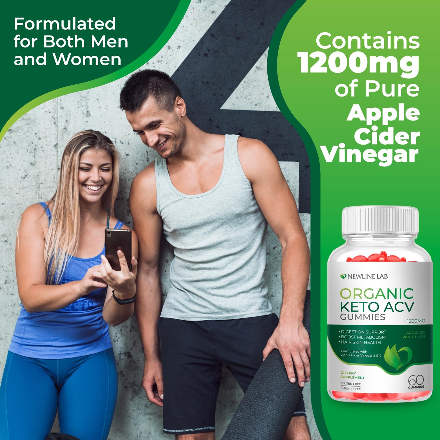 Organic Keto ACV Gummies for Advanced Weight Loss Fat Burn - Sugar Gluten Free Apple - Maple Wellness Supplements