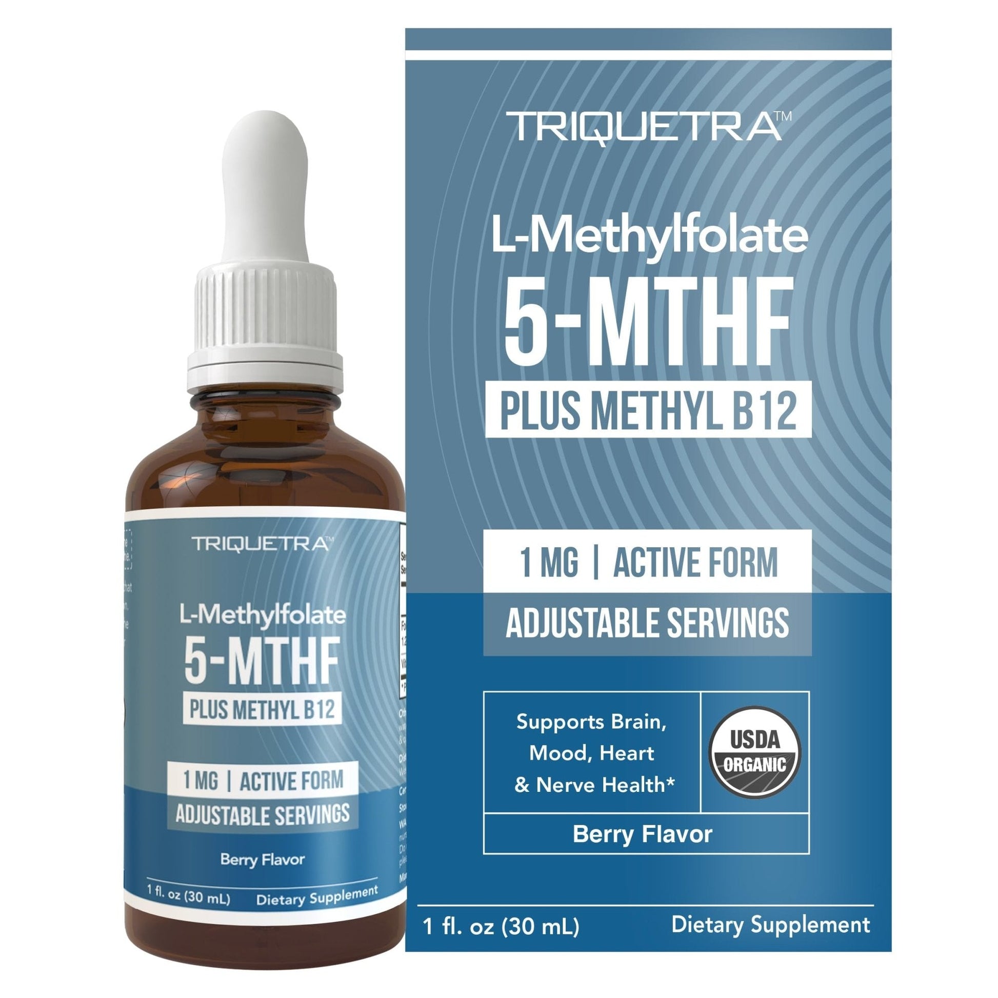 Organic Methyl Folate 1000 mcg + Methyl B12 Cofactor (300 Servings) – Metabolically Active 5-MTHF Form, Organic Berry Flavor - Maple Wellness Supplements