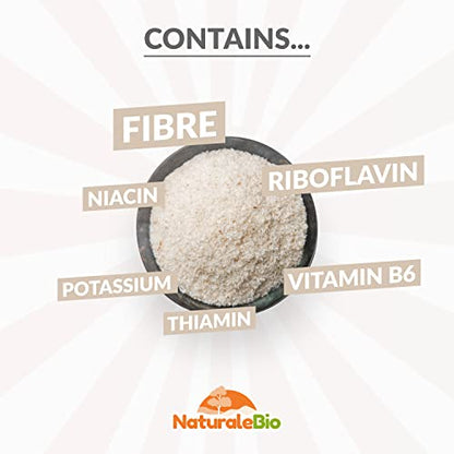 Organic Psyllium Husk - 99% Purity - 200g. Pure & Natural Psyllium Seed Husks - Maple Wellness Supplements