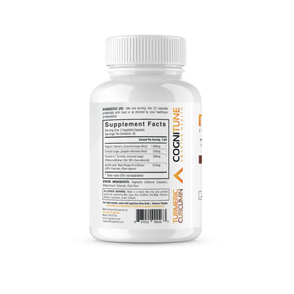 Organic Turmeric & Ginger Capsules - Turmeric Curcumin with Ginger & BioPerine, 95% Curcuminoids - Joint, Digestion, Immunity Support, Black Pepper Extract for Increased Absorption - Maple Wellness Supplements