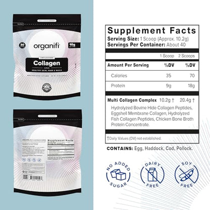 Organifi Collagen Powder - Fuller Hair, Stronger Nails, and Radiant Skin - Replenish - Maple Wellness Supplements