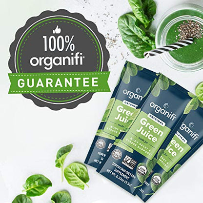 Organifi: GO Packs - Green Juice - Organic Superfood Supplement Powder - 30 Count - Maple Wellness Supplements