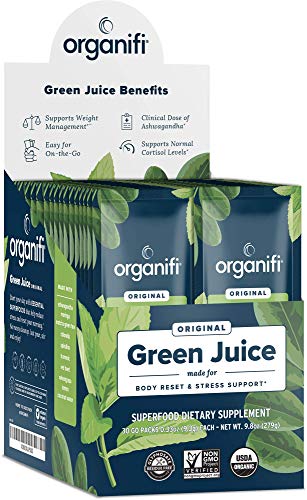 Organifi: GO Packs - Green Juice - Organic Superfood Supplement Powder - 30 Count - Maple Wellness Supplements