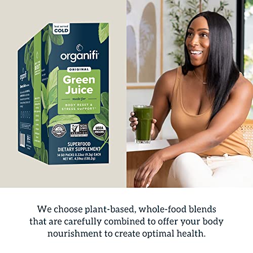 Organifi: GO Packs - Green Juice - Organic Superfood Supplement Powder - 30 Count - Maple Wellness Supplements