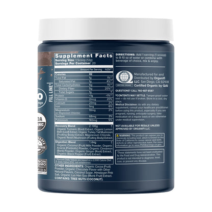 Organifi - Gold Chocolate - Superfood Supplement Powder - 20 Day Supply - Supports Rest - Maple Wellness Supplements
