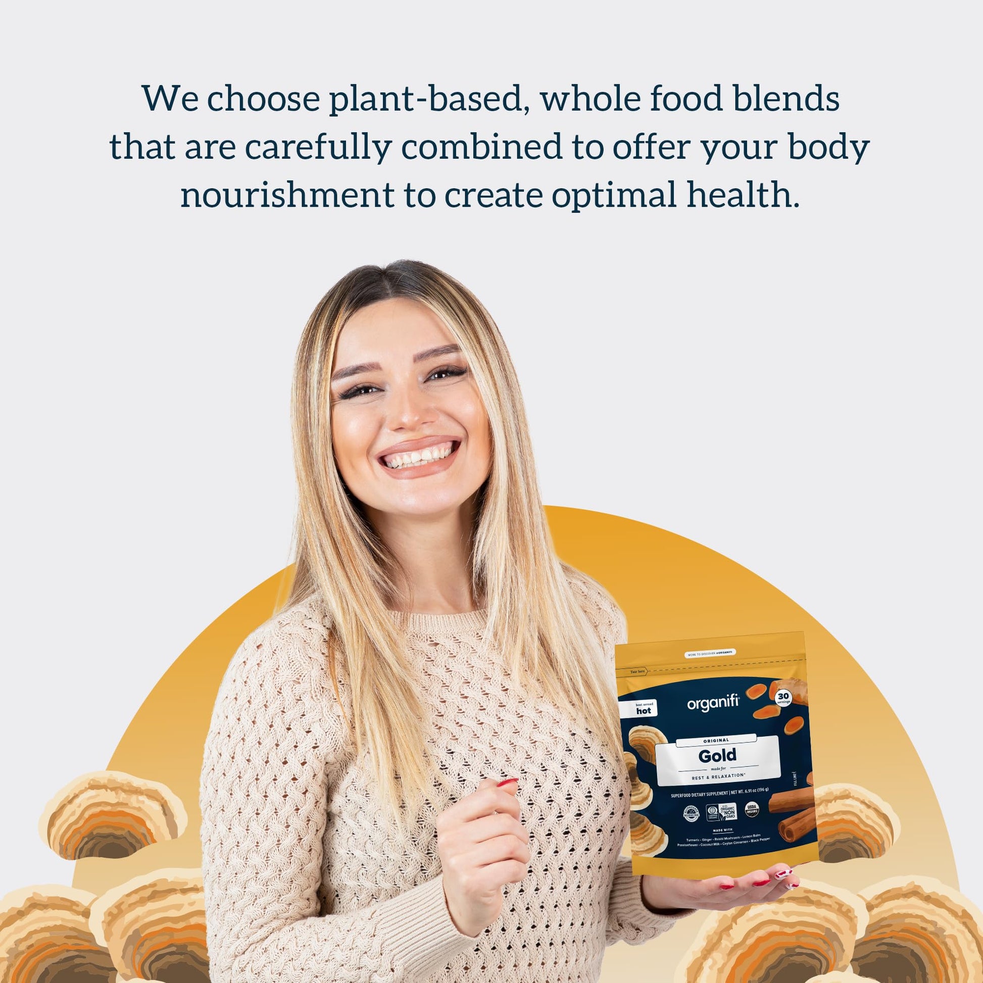 Organifi: Gold - Superfood Supplement Powder- 90 Servings (3 Pack) - Stress Support - Maple Wellness Supplements