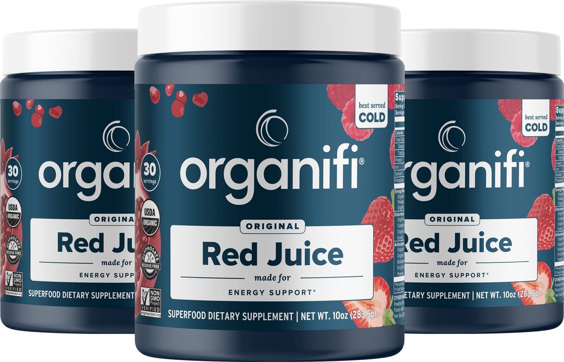 Organifi Red Juice - Vegan Energy Powder - Berry-Flavored Adaptogen Drink - Maple Wellness Supplements