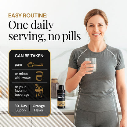 Orphira Liquid Liposomal NAD+ Supplement - 10x Better Absorption for Cellular Energy, Mental Clarity, Healthy Aging & Vitality Support - Enhanced NAD Plus, Vegan, Non-GMO - 30 Servings (4 fl oz) - Maple Wellness Supplements