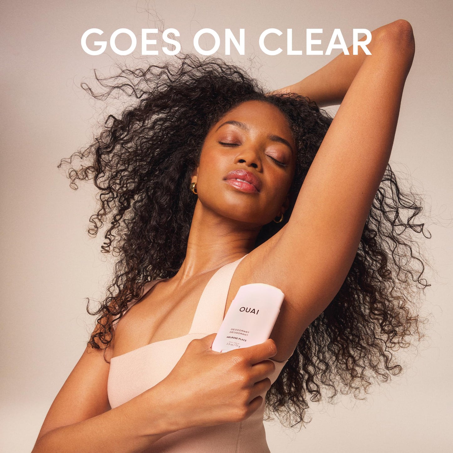 OUAI Aluminum Free Deodorant - Women's Deodorant with 24-Hour Odor Control & Invisible Application - Enriched with Notes of Rose, Berry, Lychee & Pink Peppercorn - Melrose Place (2.5 oz) - Maple Wellness Supplements