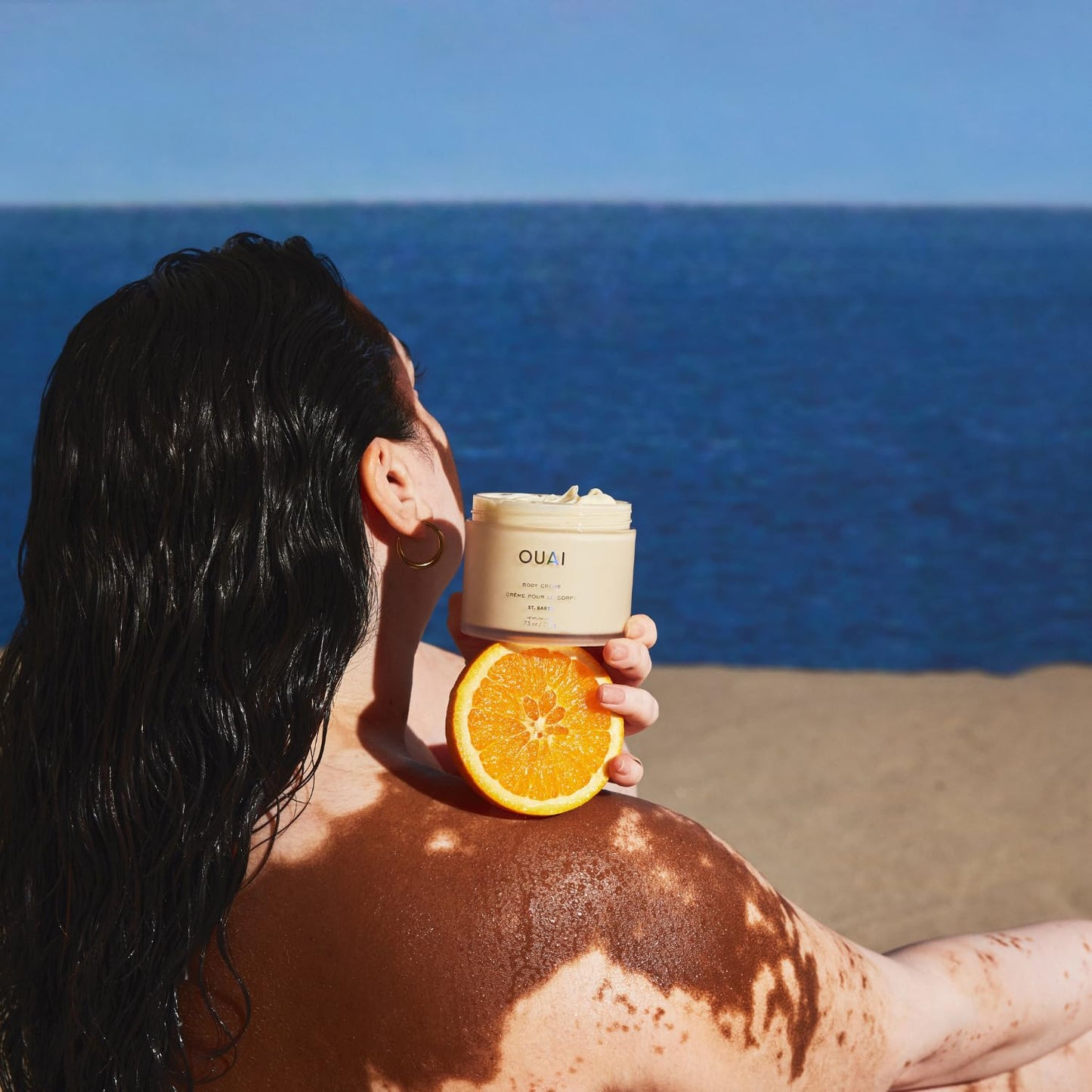 OUAI Body Cream, St. Barts - Hydrating Whipped Body Cream with Cupuaçu Butter, Coconut Oil and Squalane - Softens Skin and Delivers Healthy-Looking Glow - Sulfate-Free Skin Care (7.5 Oz) - Maple Wellness Supplements