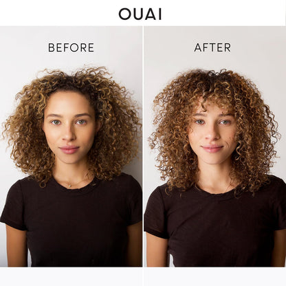 OUAI Curl Cream - Curl Defining Cream with Chia & Linseed Oil - Enhances Definition, Hydration & Shine - Tames Frizz & Protects from Humidity - Silicone-Free Curly Hair Products for Women (8 oz) - Maple Wellness Supplements