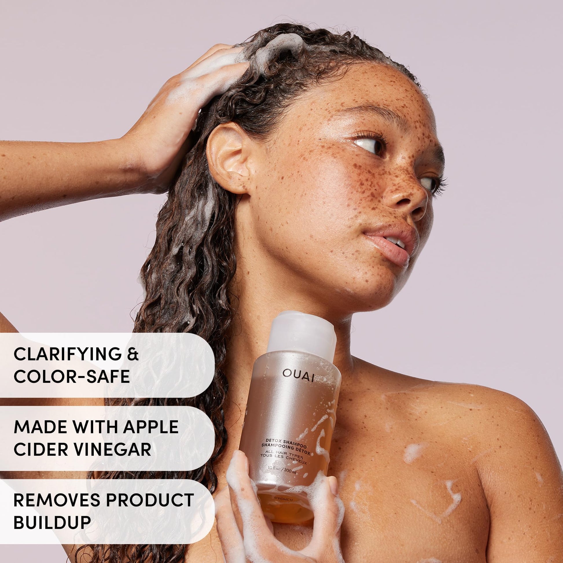 OUAI Detox Shampoo & Thick Hair Conditioner Bundle - Clarifying Shampoo for Build Up, Dirt, Oil, Product and Hard Water & Moisturizing Conditioner for Thick Hair (2 Count) - Maple Wellness Supplements