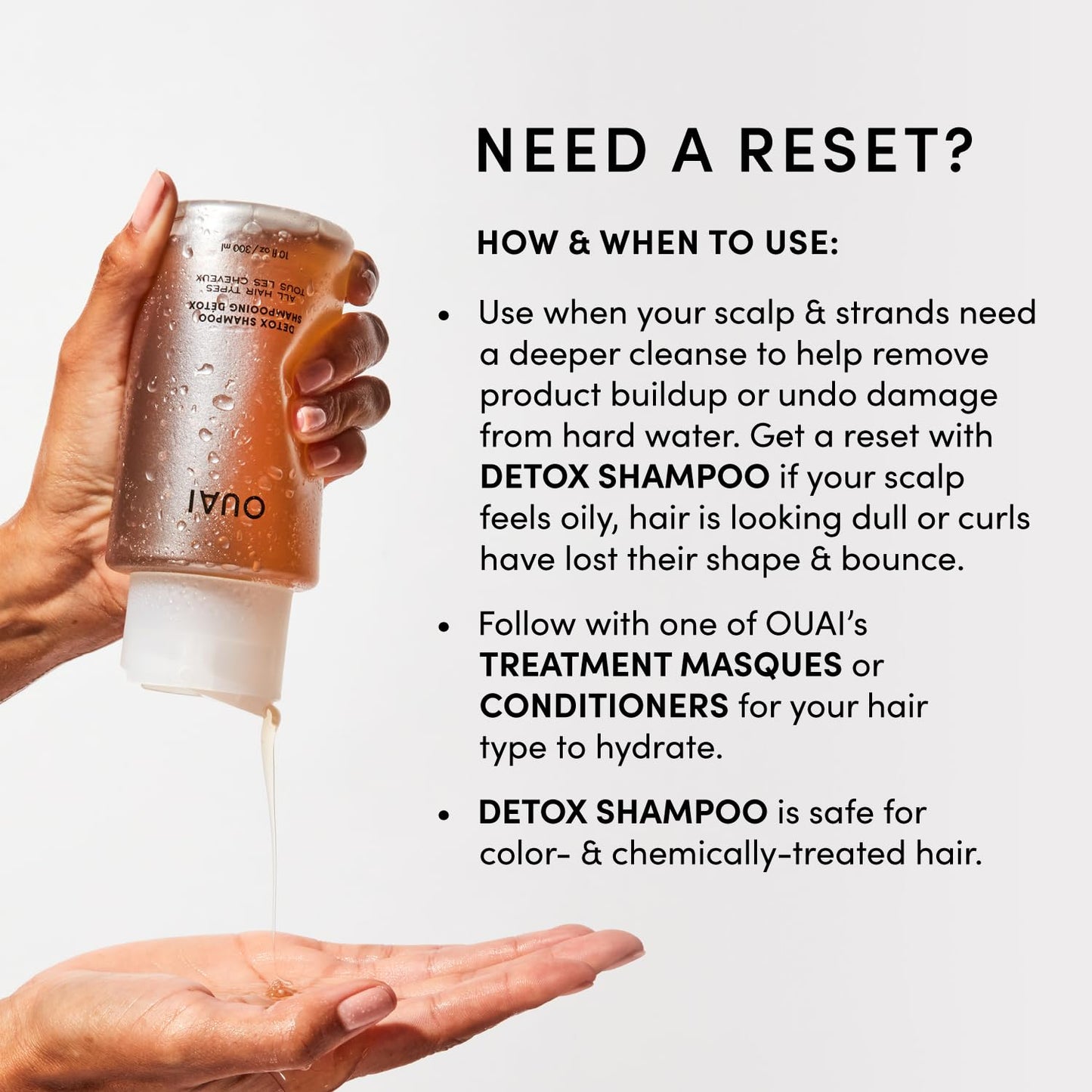 OUAI Detox Shower Routine Bundle - Gentle Detox Face Cleanser (7.8 Oz) and Clarifying Shampoo with Apple Cider Vinegar (10 Oz) - Removes Dirt, Oil, Product, Makeup, and Sunscreen - 2-Piece Bundle - Maple Wellness Supplements