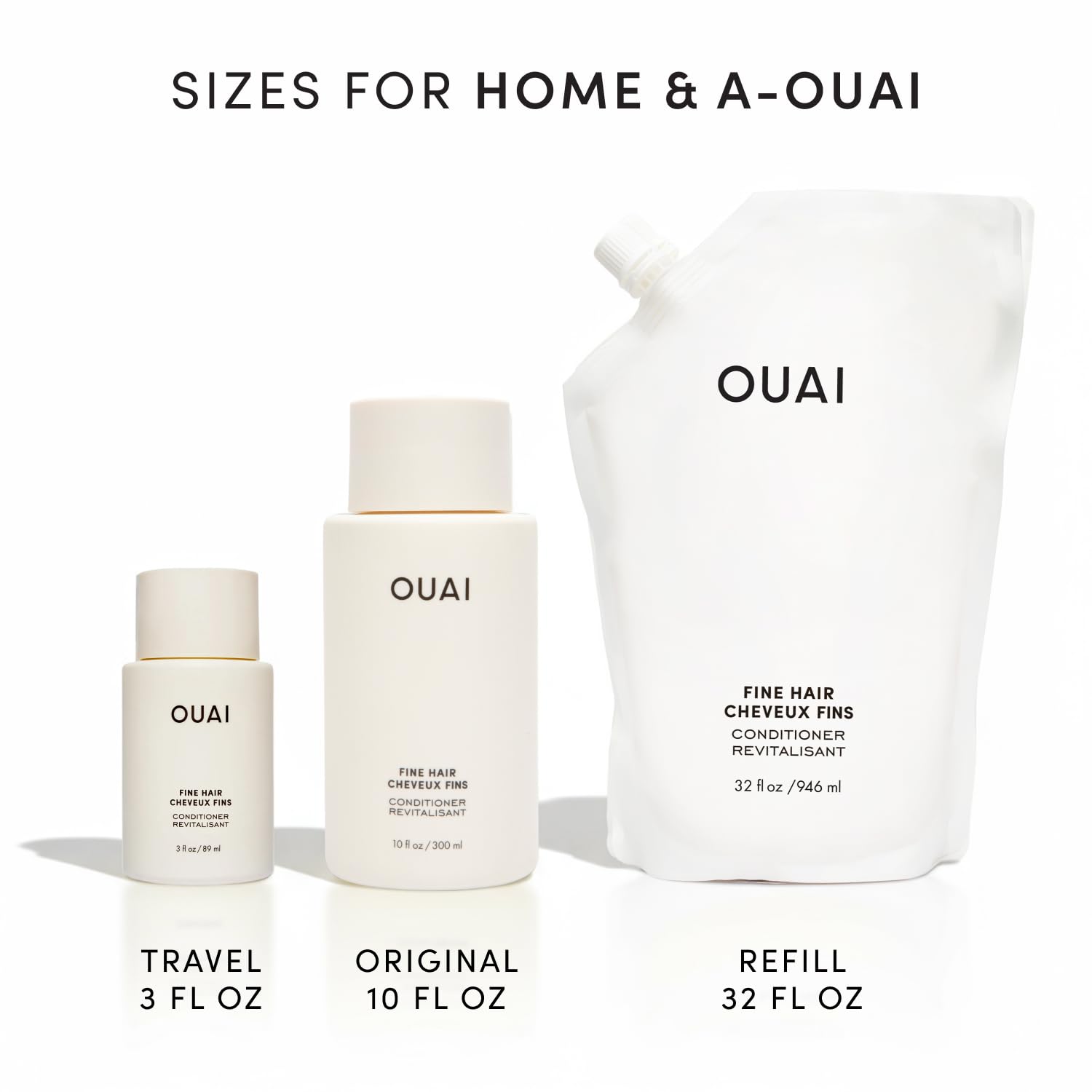 OUAI Fine Hair Conditioner - Volumizing Conditioner for Fine Hair Made with Keratin, Biotin and Chia Seed Oil - Adds Softness, Bounce and Volume - Free from Parabens, Sulfates, and Phthalates (10 Oz) - Maple Wellness Supplements