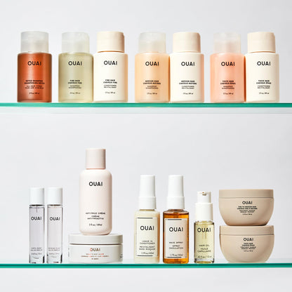 OUAI Fine Shampoo Travel Size - Volumizing Shampoo with Strengthening Keratin, Biotin & Chia Seed Oil for Fine Hair - For Clean, Weightless Body - Paraben, Phthalate & Sulfate Free Hair Care (3 Fl Oz) - Maple Wellness Supplements