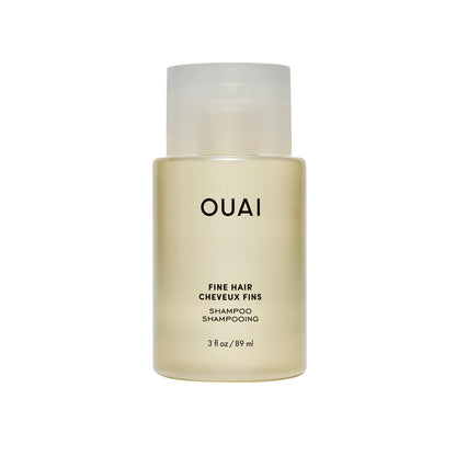 OUAI Fine Shampoo Travel Size - Volumizing Shampoo with Strengthening Keratin, Biotin & Chia Seed Oil for Fine Hair - For Clean, Weightless Body - Paraben, Phthalate & Sulfate Free Hair Care (3 Fl Oz) - Maple Wellness Supplements