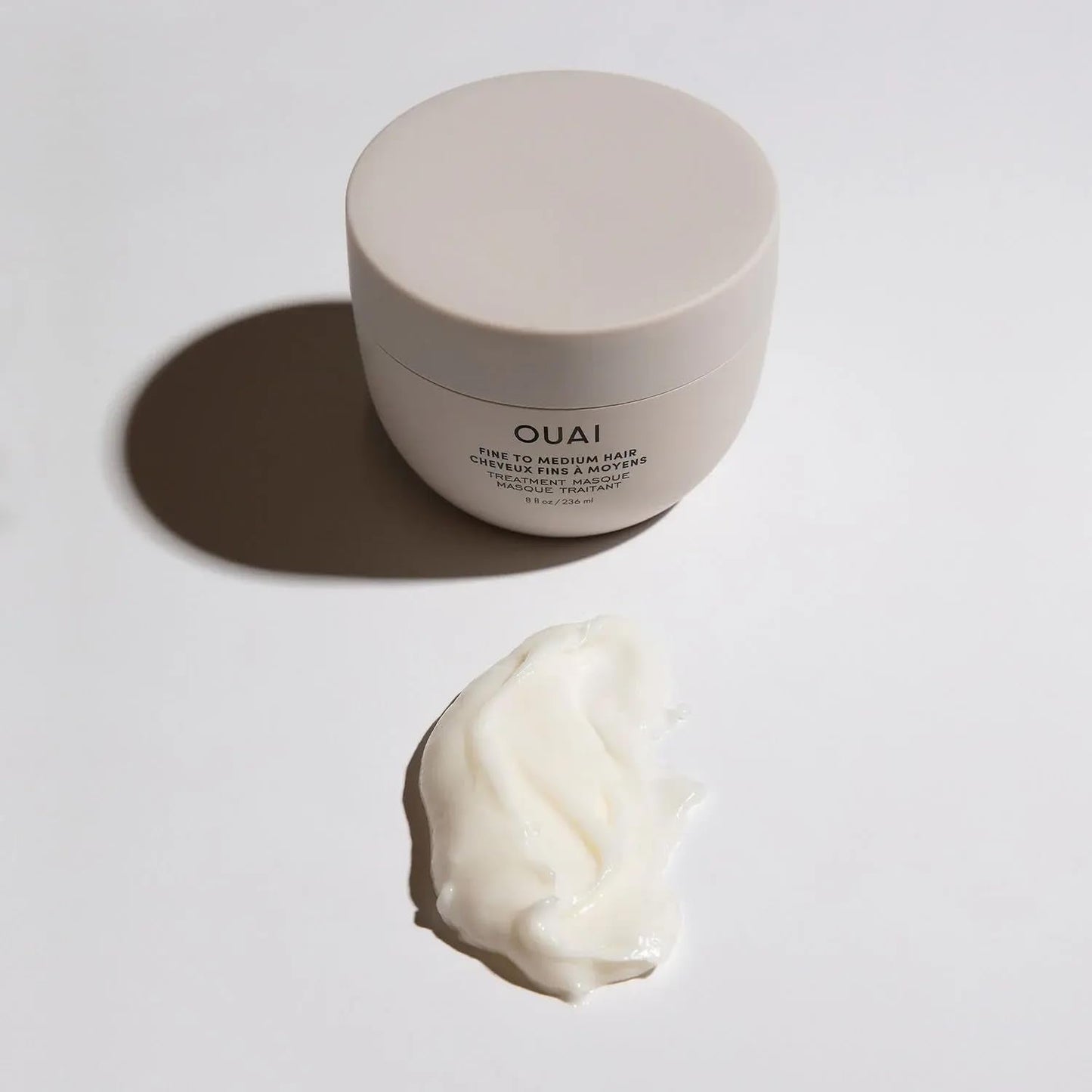 OUAI Fine to Medium Hair Treatment Masque - Hydrating Hair Mask to Help Repair Strands & Increase Shine - With Shea Butter, Keratin and Panthenol - Paraben, Phthalate & Sulfate Free (8 Fl Oz) - Maple Wellness Supplements
