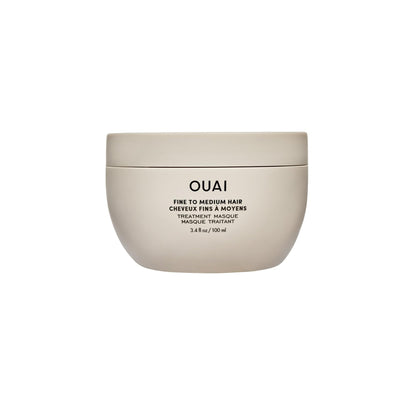 OUAI Fine to Medium Hair Treatment Masque - Mask for Hair Repair, Hydration and Shine - With Shea Butter, Keratin and Panthenol - Paraben, Phthalate and Sulfate Free (3.4 Oz) - Maple Wellness Supplements