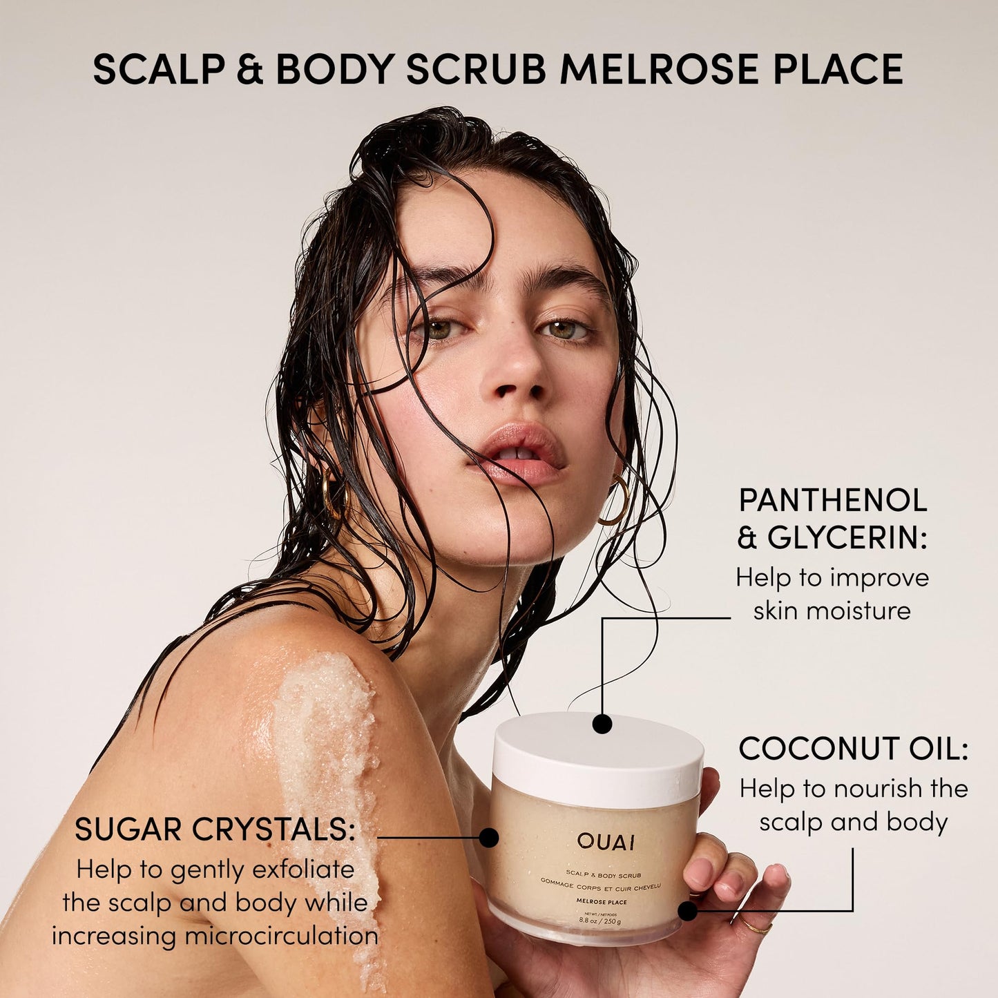 OUAI Hair Care Set - Clarifying Shampoo & Exfoliating Scalp Scrub - Deep Cleansing & Balancing - Hair Care Kit with Detox Shampoo & Travel Size Sugar Scrub for Scalp (2 Count) - Maple Wellness Supplements