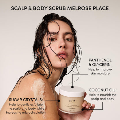 OUAI Hair Care Set - Clarifying Shampoo & Exfoliating Scalp Scrub - Deep Cleansing & Balancing - Hair Care Kit with Detox Shampoo & Travel Size Sugar Scrub for Scalp (2 Count) - Maple Wellness Supplements