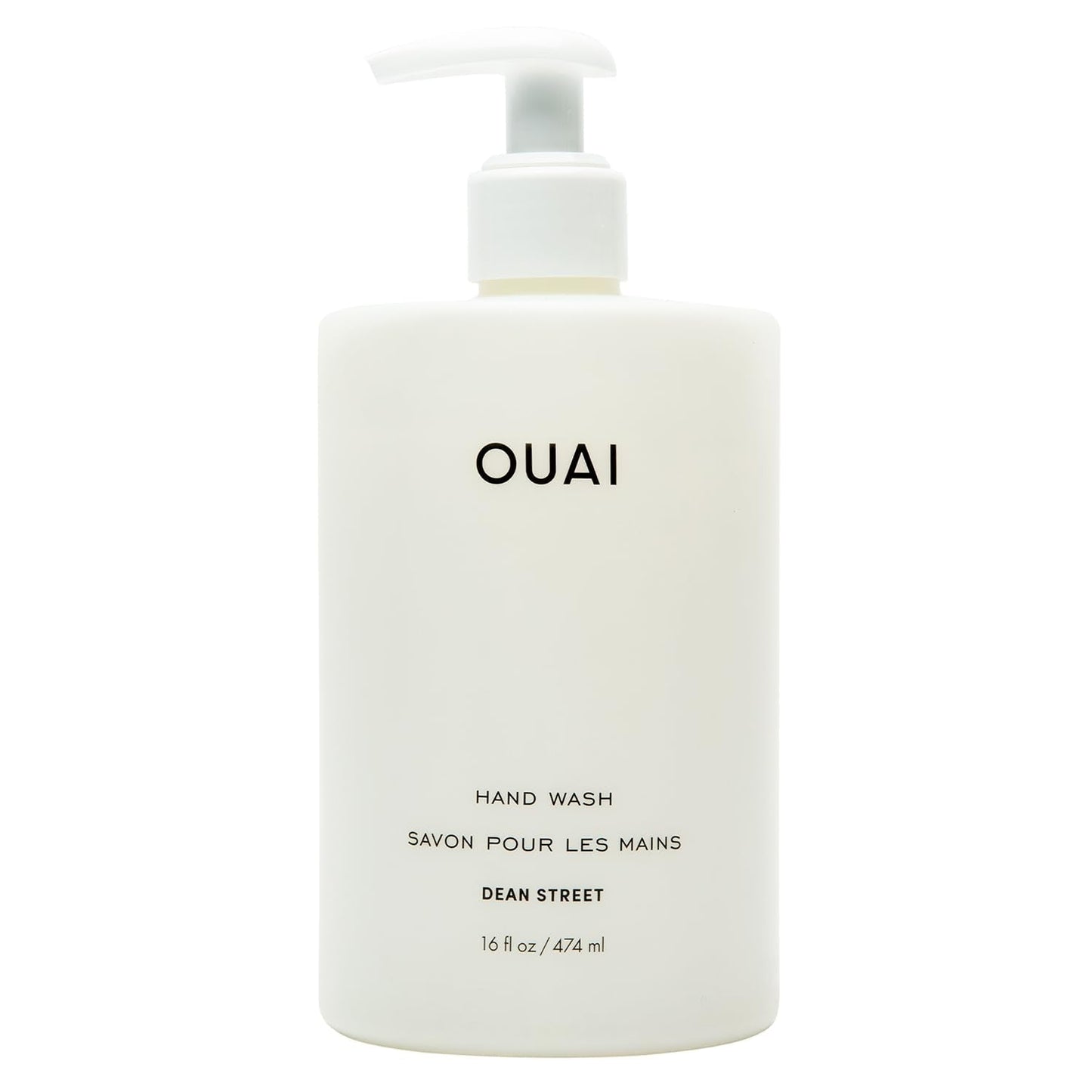 OUAI Hand Wash, Dean Street - Liquid Hand Soap with Jojoba, Avocado, & Rose Hip Oil for Replenished Skin - Gentle Exfoliating Kitchen & Bathroom Soap (16 Fl Oz) - Maple Wellness Supplements