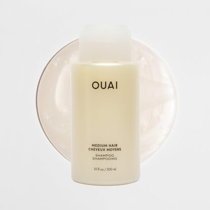 OUAI Medium Shampoo Travel Size - Hydrating Shampoo with Coconut Oil, Babassu, Kumquat Extract & Keratin - Strengthens, Nourishes & Adds Shine - Paraben & Sulfate Free Hair Care Products (3 Oz) - Maple Wellness Supplements