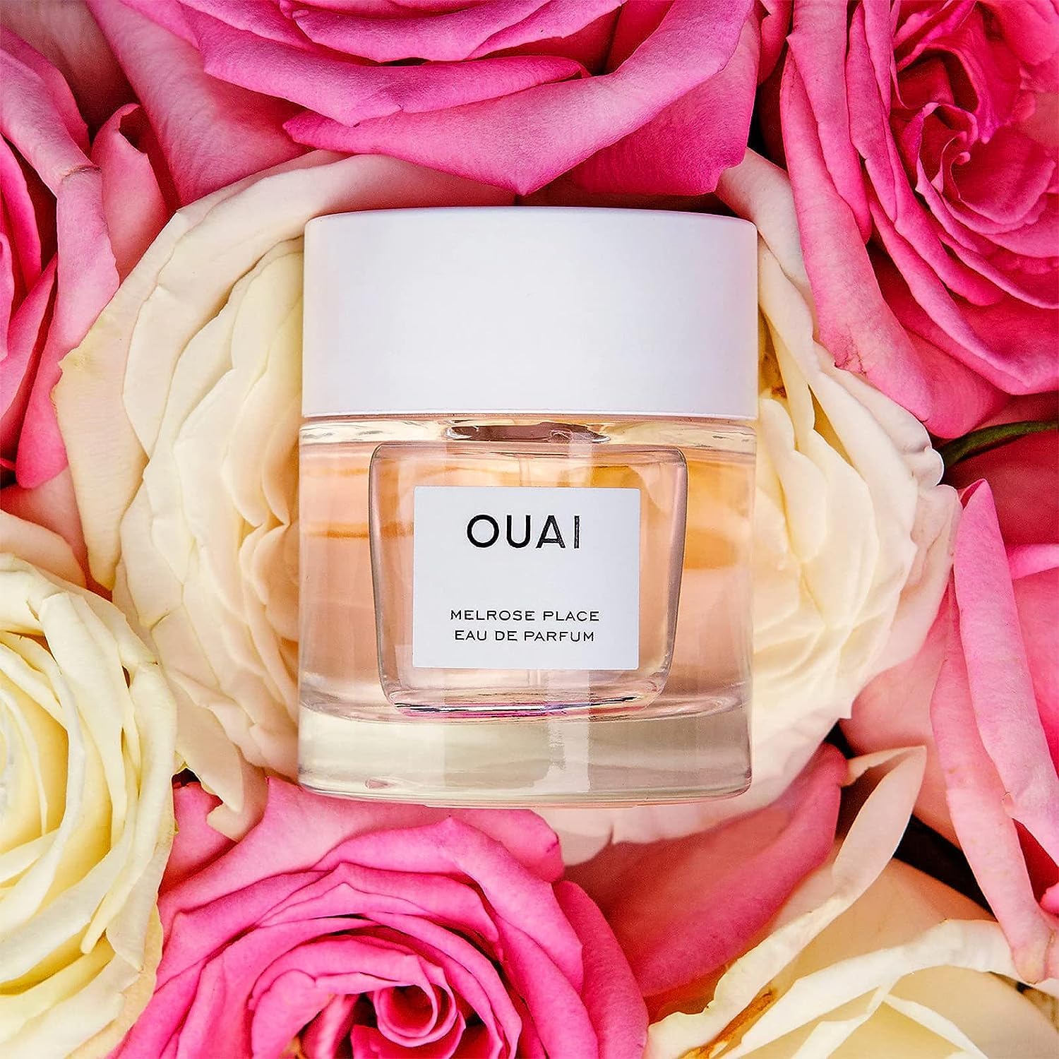 OUAI Melrose Place Eau de Parfum - Elegant Womens Perfume for Everyday Wear - Fresh Floral Scent has Notes of Champagne, Bergamot and Rose with Delicate Hints of Cedarwood and Lychee (1.7 Oz) - Maple Wellness Supplements