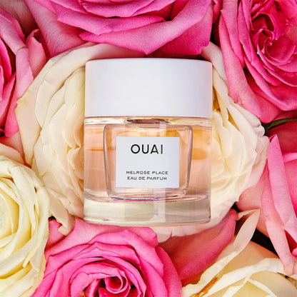 OUAI Melrose Place Eau de Parfum - Elegant Womens Perfume for Everyday Wear - Fresh Floral Scent has Notes of Champagne, Bergamot and Rose with Delicate Hints of Cedarwood and Lychee (1.7 Oz) - Maple Wellness Supplements