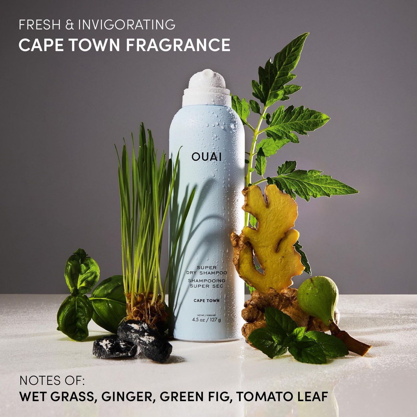 OUAI Super Travel Size Dry Shampoo - Volumizing Dry Shampoo - Absorbs Oil, Dirt & Sweat - Blends Seamlessly into Hair with Zero Residue & Enriched with a Long-Lasting Scent - Cape Town (2 oz) - Maple Wellness Supplements
