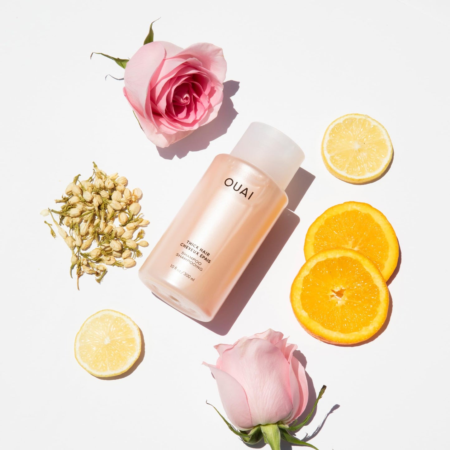 OUAI Thick Shampoo Travel Size - Moisturizing Shampoo with Keratin, Marshmallow Root, Shea Butter, Avocado Oil for Thick Hair - Strengthens & Hydrates - Paraben & Sulfate Free (3 Fl Oz) - Maple Wellness Supplements