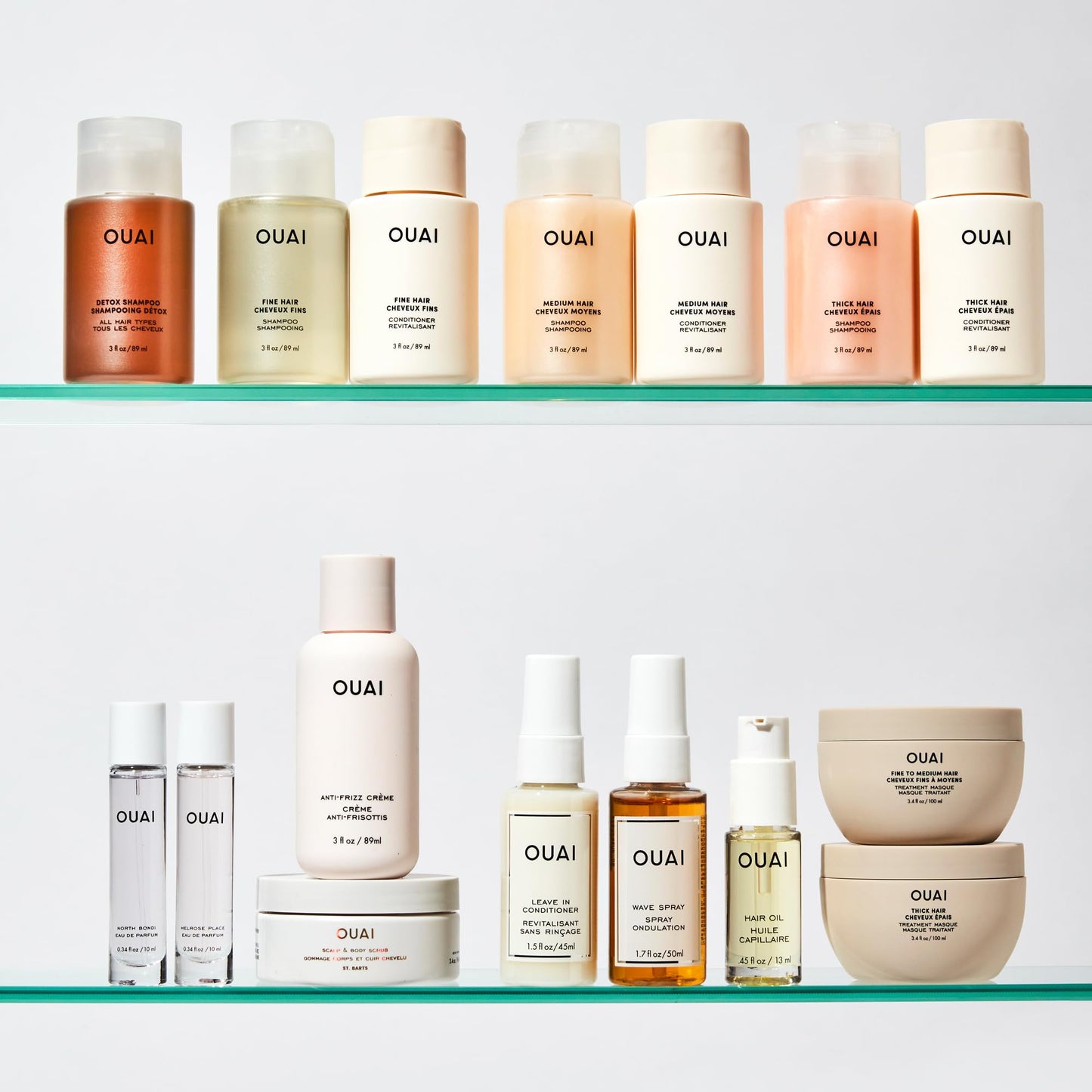 OUAI Thick Shampoo Travel Size - Moisturizing Shampoo with Keratin, Marshmallow Root, Shea Butter, Avocado Oil for Thick Hair - Strengthens & Hydrates - Paraben & Sulfate Free (3 Fl Oz) - Maple Wellness Supplements