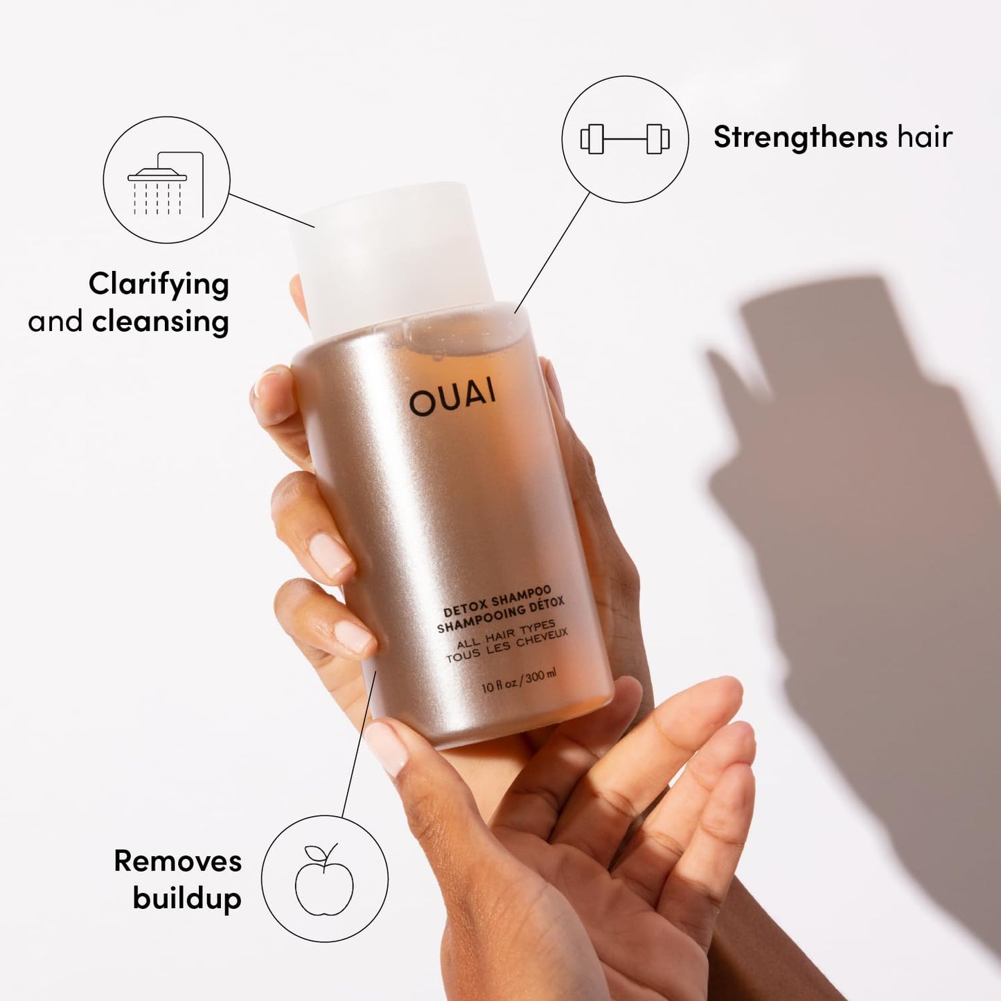 OUAI Travel Kit - Includes Travel Size Leave In Conditioner, Detox Shampoo, Fine to Medium Hair Mask, Scalp & Body Scrub (4 Count) - Maple Wellness Supplements