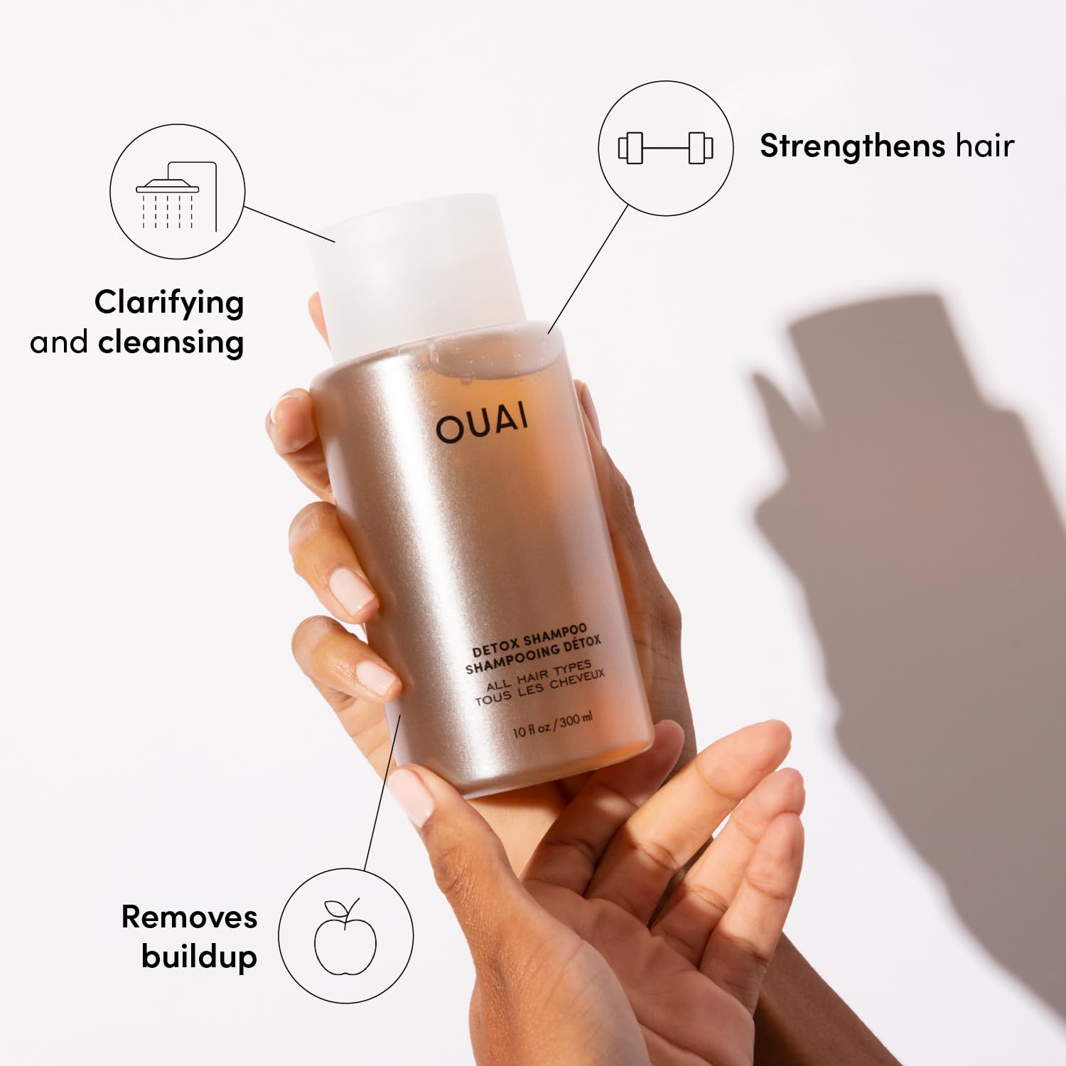 OUAI Travel Kit - Includes Travel Size Leave In Conditioner, Detox Shampoo, Fine to Medium Hair Mask, Scalp & Body Scrub (4 Count) - Maple Wellness Supplements