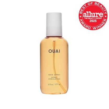 OUAI Wave Spray - Texture Spray for Hair with Coconut Oil & Rice Protein - Adds Texture, Volume & Shine for Beach Waves - Paraben Free, Safe for Color & Keratin-Treated Hair (6 fl oz) - Maple Wellness Supplements