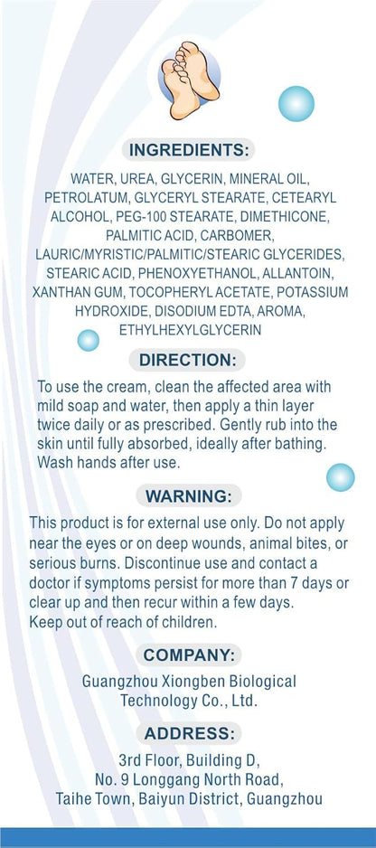 OUKEYA Urea Cream 40 Percent Tube 3 Oz, Foot & Hand Cream for Dry Cracked, 40 per Urea Lotion for Feet Maximum Strength - Maple Wellness Supplements