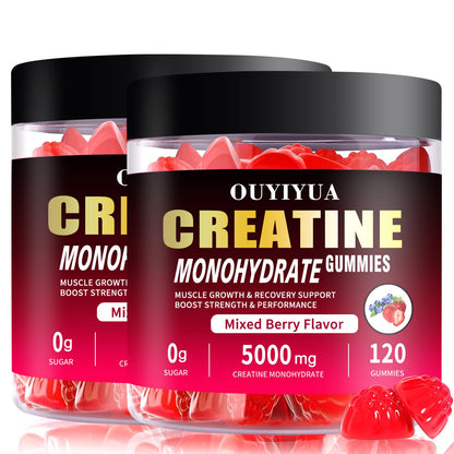 OUYIYUA Creatine Monohydrate Gummies 5000mg for Men & Women - Sugar Free Pre-Workout Supplement, Chewables for Muscle Strength, Muscle Builder, Energy Boost, - Maple Wellness Supplements