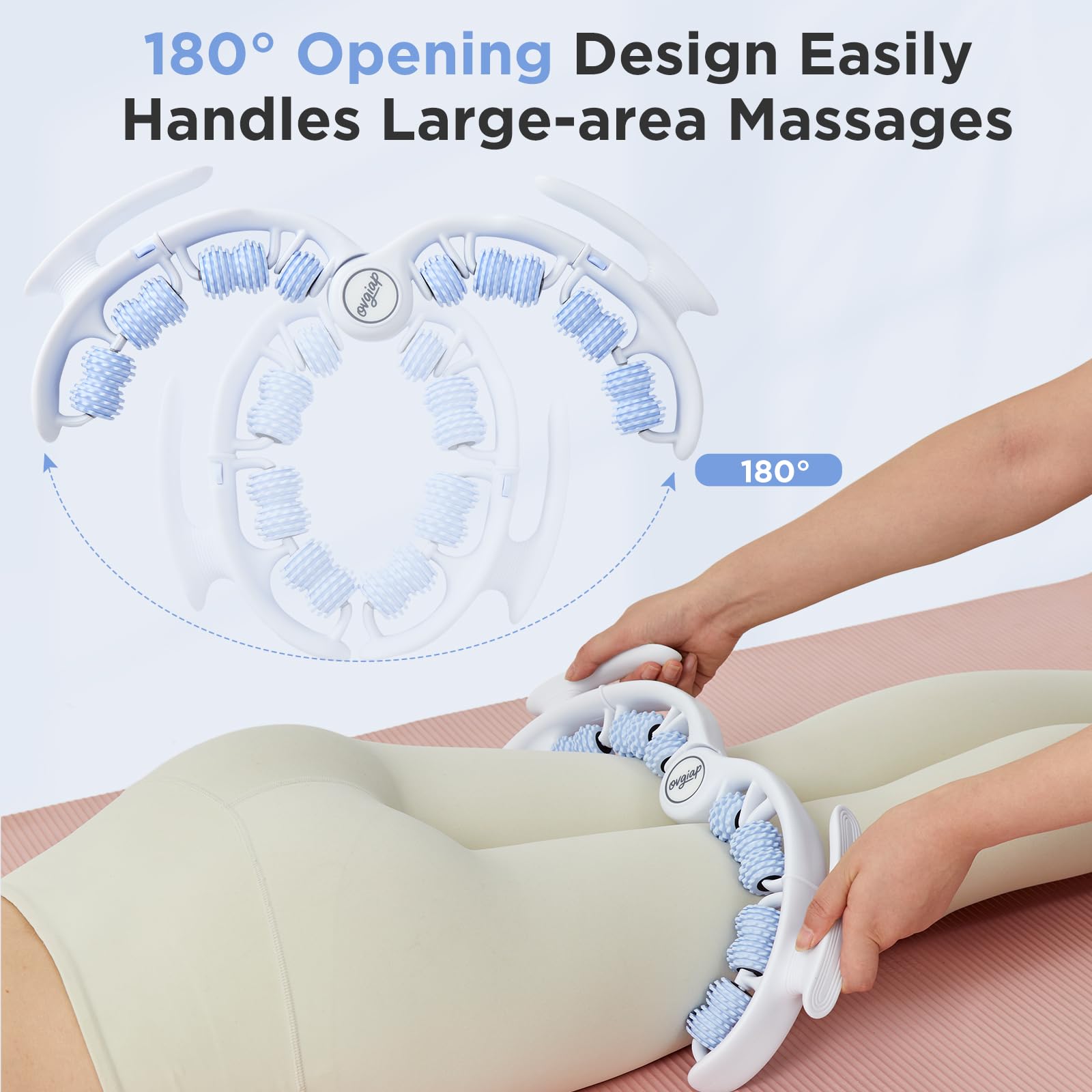 OVGIAP Cellulite Manual Massager for Legs & Thighs - Lymphatic Drainage Tool, Handheld Fascia Blaster for Deep Tissue, Body Sculpting Cellulite Remover(Blue) - Maple Wellness Supplements