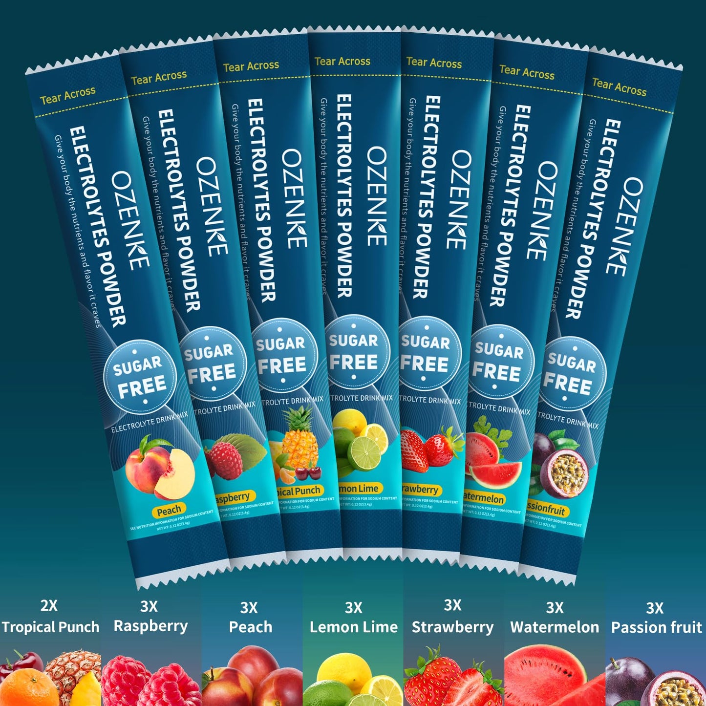 OZENKE Electrolytes Powder Packets, Hydration Packets, Electrolytes Powder No Sugar, Portable Electrolyte Drink Mix for Rapid Hydration, Sugar Free & Low Sodium - Maple Wellness Supplements